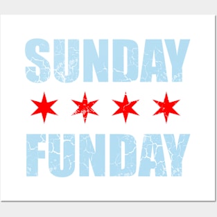 Sunday Funday Chicago Flag Posters and Art